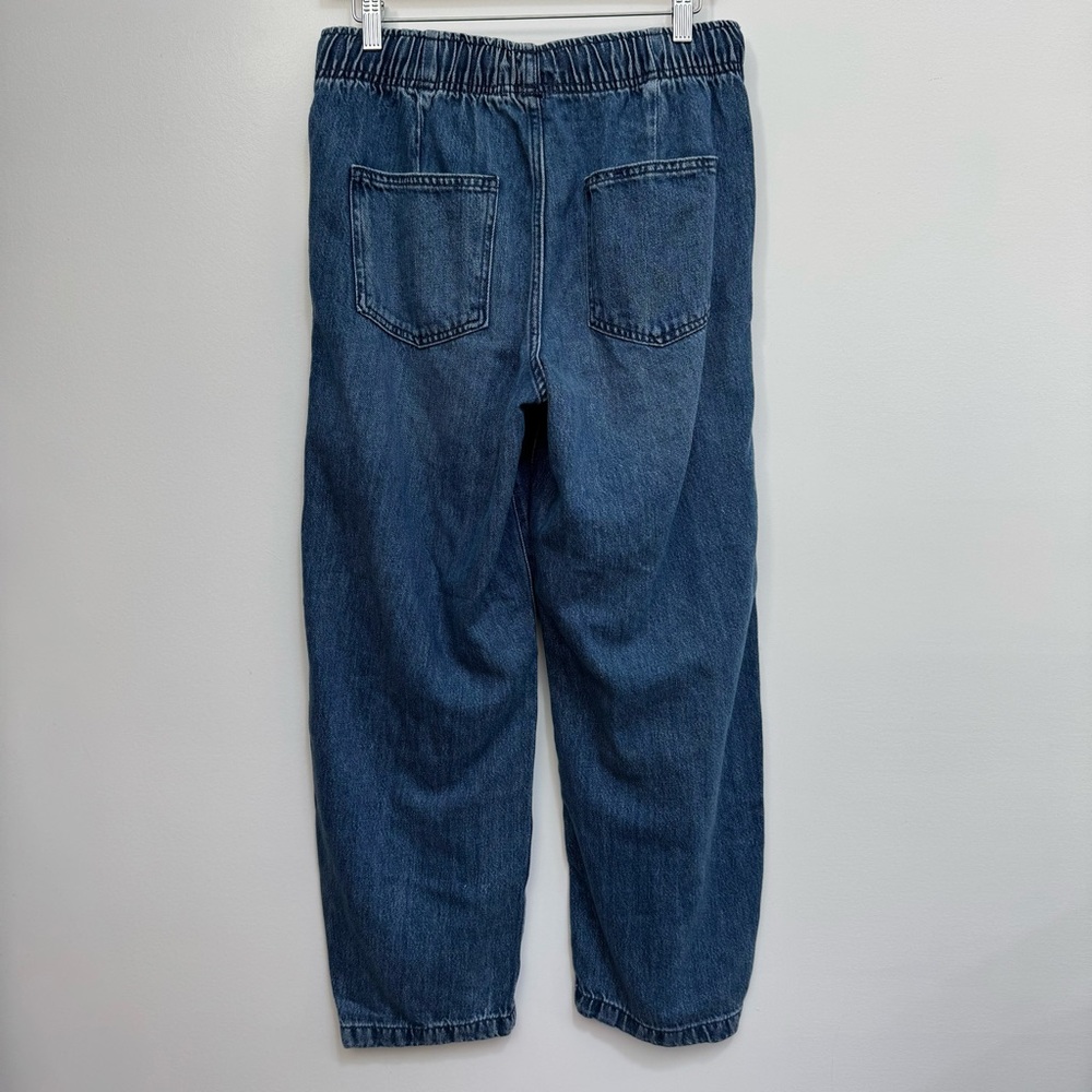 Gap Mid Rise Supersoft Pull On Barrel Leg Jeans Women Small Long NWT - Picture 6 of 13